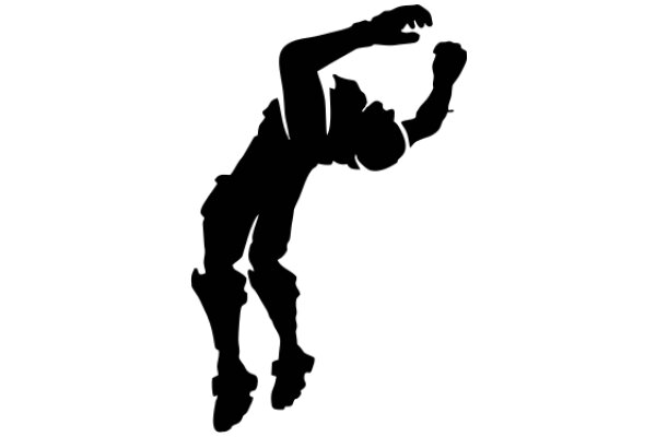 A Silhouette of a Skateboarder in a White Background