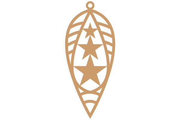 Stylized Star Symbol with a Golden Hue