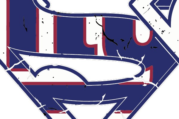 Superman Logo with New York Giants Elements