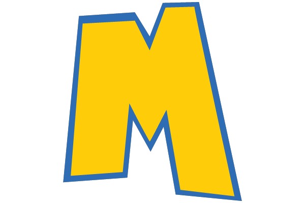 Bold Yellow and Blue Letter 
