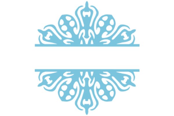 Stylized Blue Abstract Design with Flower-like Patterns and a Surface Texture