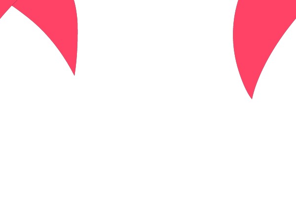 Stylized Pink Bow and Heart Design