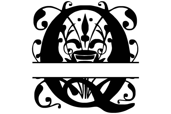 Symmetrical Floral and Scroll Design