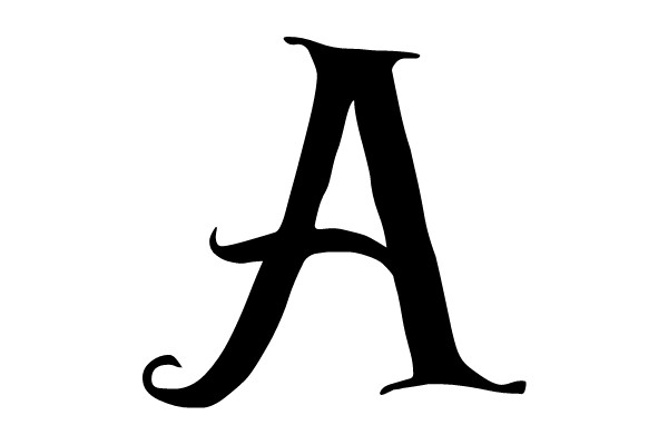 Bold Serif Letter A