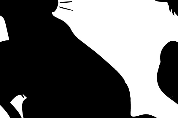 Silhouette of a Purrting Cat
