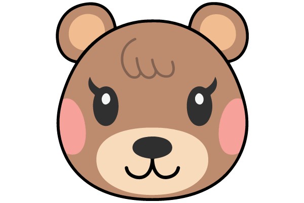 Portrait of a Cute Cartoon Bear