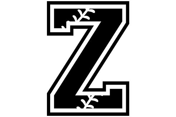 Bold Letter Z with White Branches