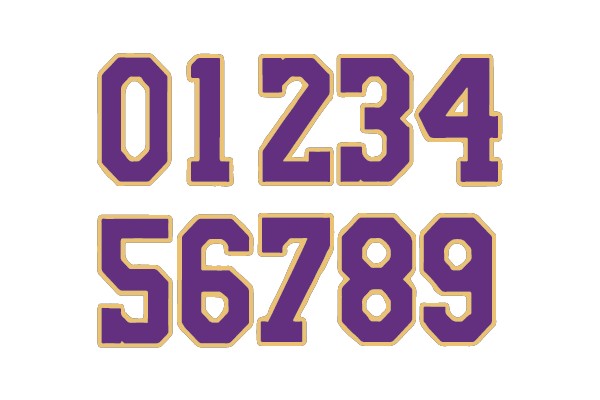 Bold Purple Numbers: A Numerical Display
