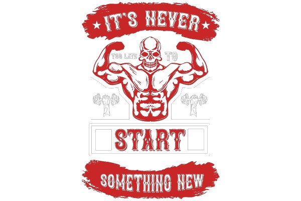 Motivational Gym Poster: Never Too Late to Start Something New