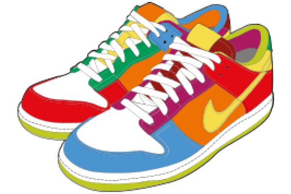 Vibrant Sneakers with Colorful Laces