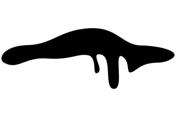 A Silhouette of a Fish on a White Background
