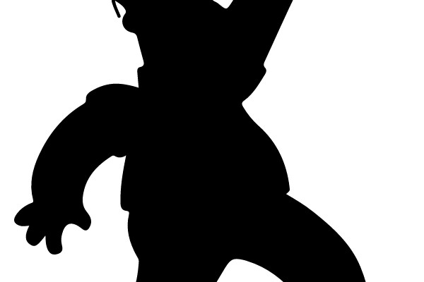 Silhouette of a Child Playing with a Disc