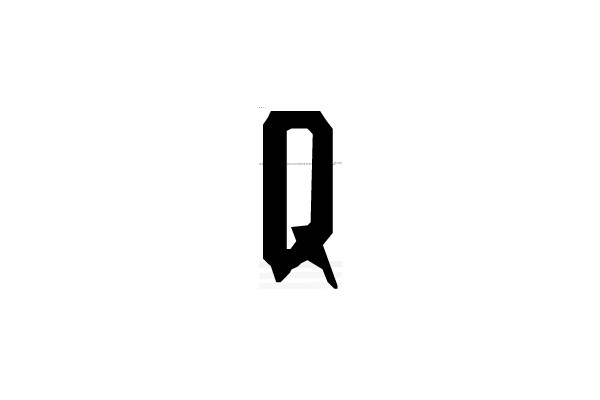 Large Black Letter Q