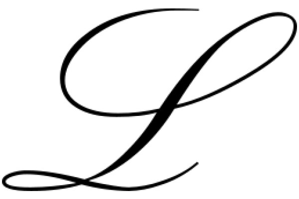Stylized Letter 'L' in Black Ink on White Background