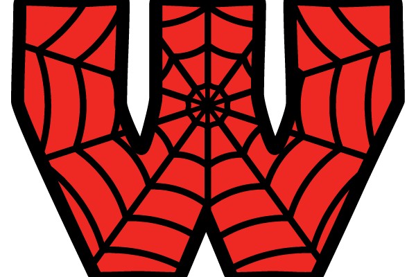 Spider Web Letter W