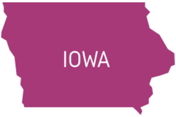 IOWA State Map with Text