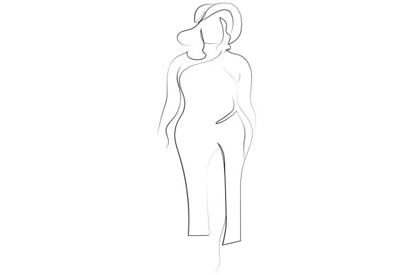 A Line Drawing of a Humanoid Figure
