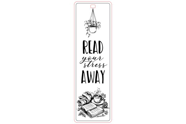 Read Your Stress Away: A Calming Illustration of a Cup of Tea and a Book