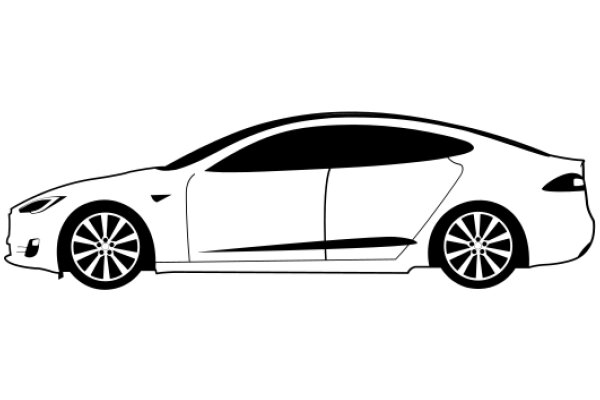 Stylized Line Drawing of a Car