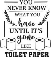 A Humorous Take on Toilet Paper and the Importance of Knowing What You Have Until It's Gone