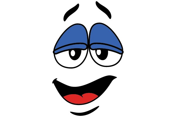 Smiling Blue-Eyed Cartoon Character