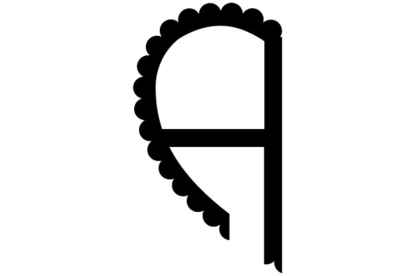 Scalloped Edge with Vertical Lines and Distinctive Shape