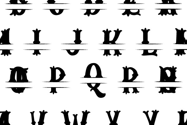 Vintage Gothic Alphabet Set
