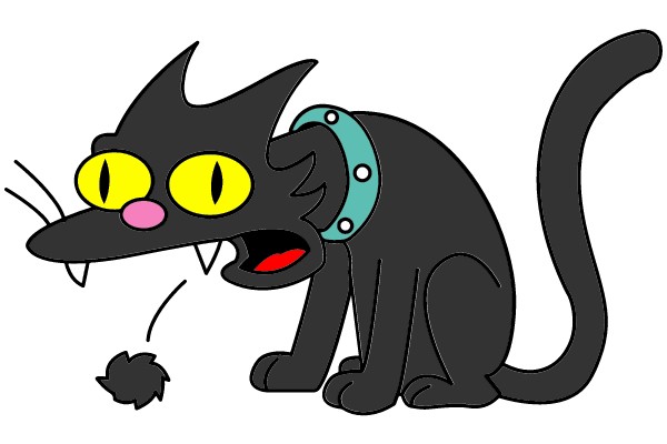 Black Cat with Yellow Eyes and Blue Collar