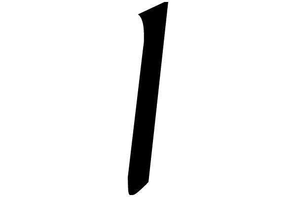 A Silhouette of a Black Tie