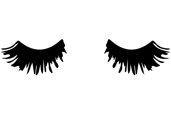 Symmetrical Wings Silhouette