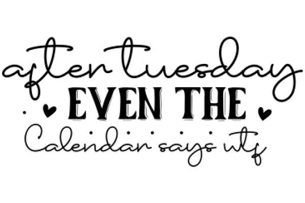 A Touch of Whimsy: A Calendar that Celebrates the Unpredictable Nature of Tuesdays