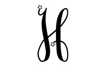 Stylized Monogram with Star Accents