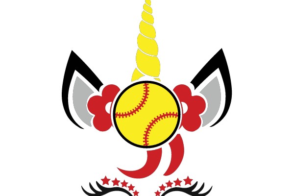 Unicorn Softball Mascot