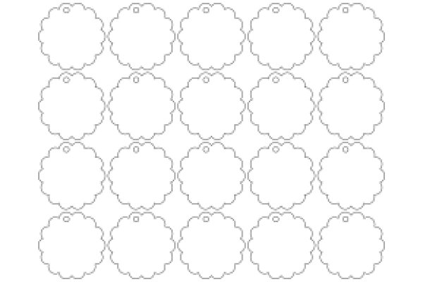 A Collection of Empty Flower-Shaped Designs