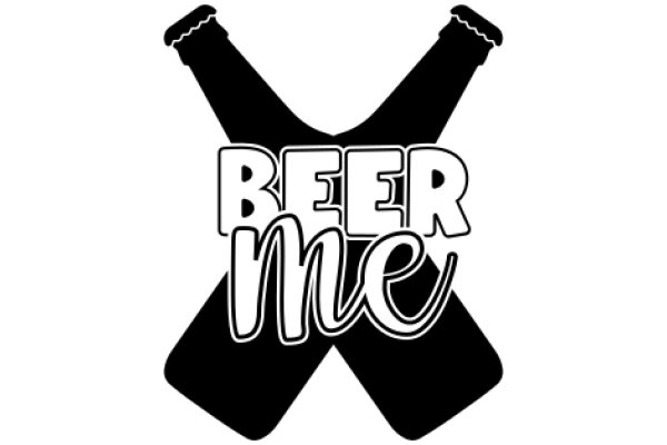 Beer Me: A Graphic Design of a Beer Bottle with the Words 'Beer Me' in a Stylized Font