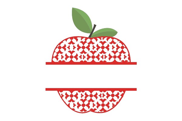 Decorative Apple with Green Leaf