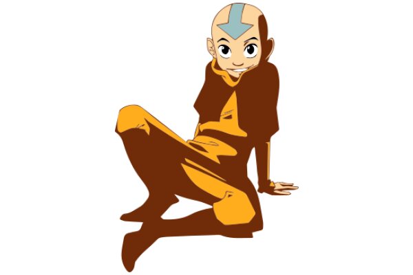 A Smiling Avatar of Aang from Avatar: The Last Airbender