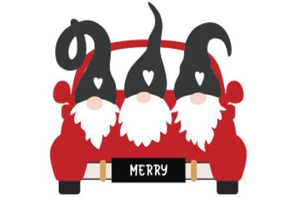 Merry Christmas: A Festive Illustration of Santa's Helpers
