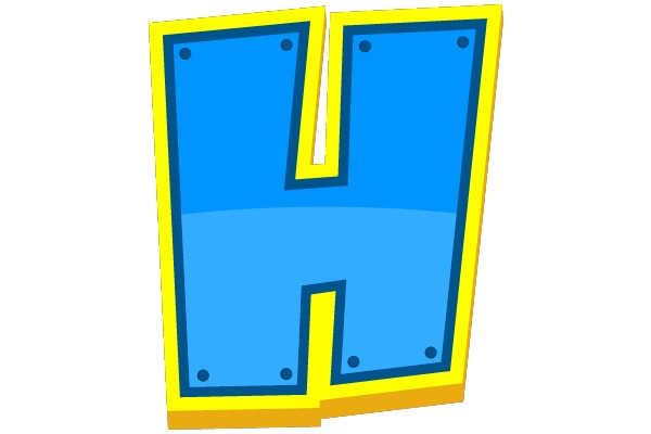 Bold Blue and Yellow Letter H