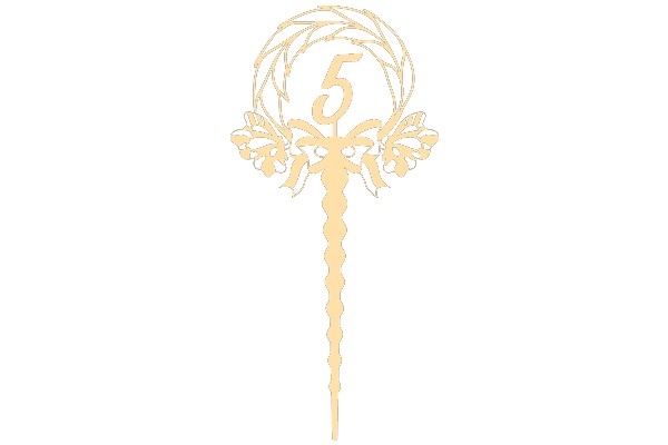 A Golden Number 5 Decoration