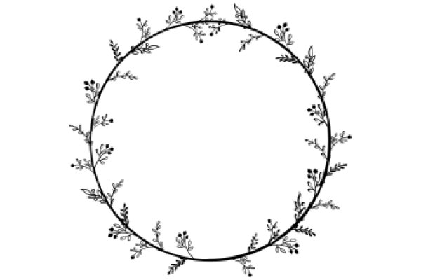 Elegant Black Floral Wreath