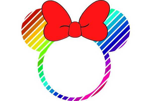 Vibrant Disney-Inspired Logo: A Colorful Twist on the Classic Mickey Mouse Ear