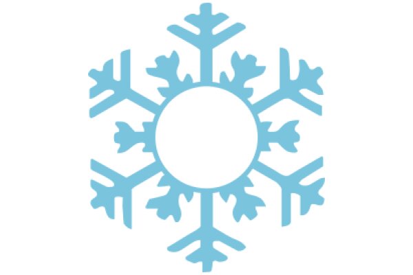 Stylized Snowflake Design with a White Center