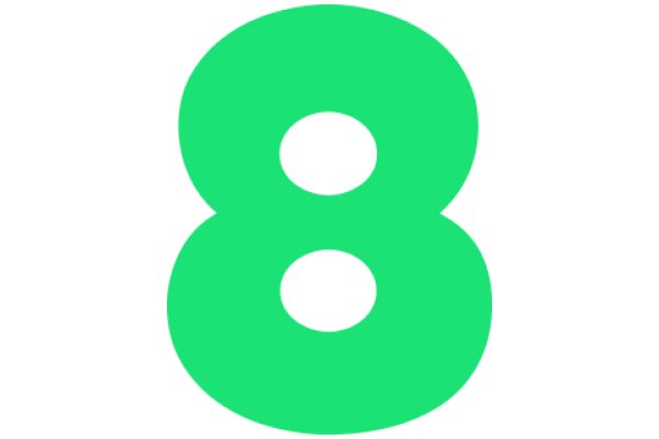 Vibrant Green Number Eight