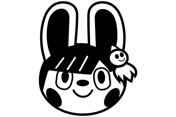 Bunny-Faced Character with a Small Animal Figure on Ear