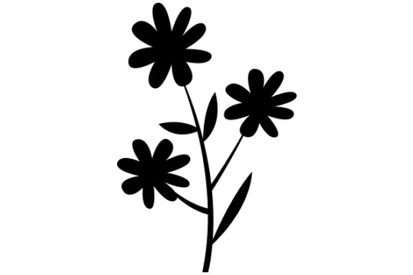 Simplicity in Nature: A Flower Silhouette
