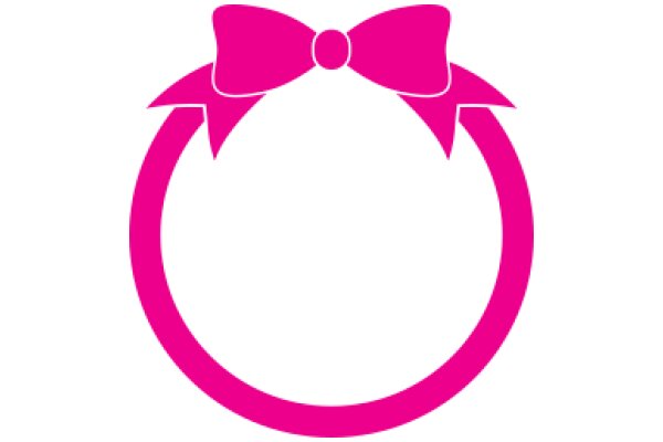 Stylish Pink Bow with Curved Design