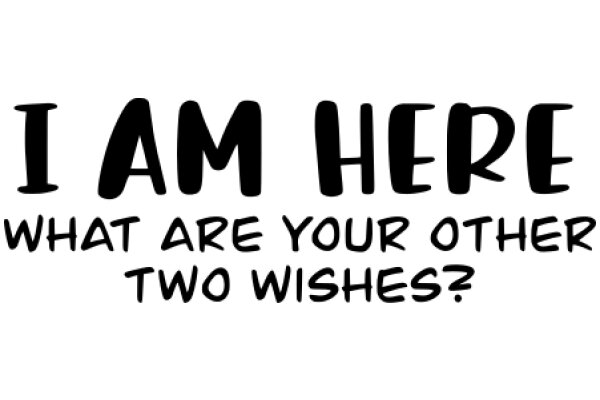 A Humorous Sign: 'I Am Here, What Are Your Other Two Wishes?'