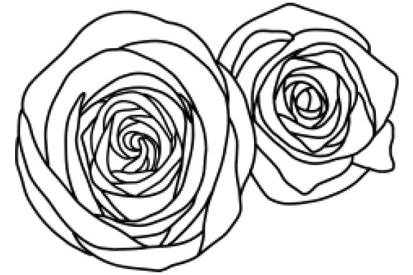 A Pair of Rose-Like Drawings