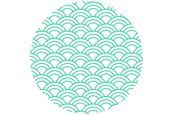 Vibrant Green and White Patterned Circle